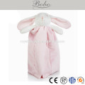BOBO 26cm baby doudou with pink rabbit bunny design, plush soft baby doudou comforter